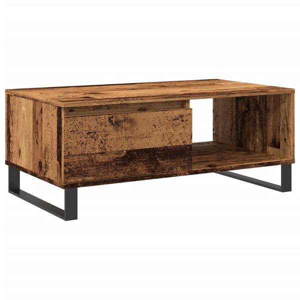 vidaXL Coffee Table Old Wood 90x50x36.5 cm Engineered Wood