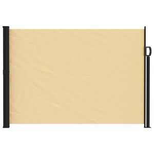 vidaXL Retractable Side Awning 117 x 300 cm Polyester Rectangular Sand