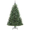vidaXL Artificial Hinged Christmas Tree Green 210 cm PVC and Metal