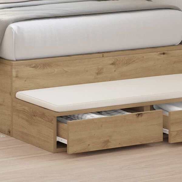 vidaXL Bed Drawers Artisan Oak 100 x 36.5 x 16.5 cm Engineered Wood