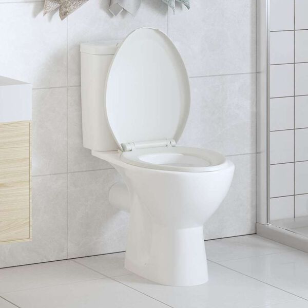 vidaXL Soft-close Toilet Seat with Quick-release Design White