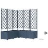 vidaXL Garden Planter Grey 40 x 40 x 125.5 cm Plastic