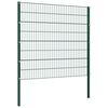 vidaXL Fence Panel with Posts Iron 522x160 cm Green