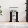 vidaXL Aquarium Stand Black Oak 60x30x60 cm Engineered Wood