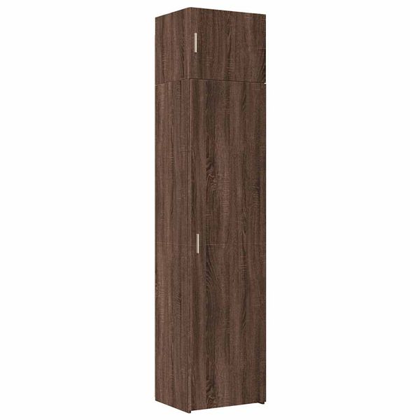vidaXL Slim Storage Cabinet Brown Oak 50x42.5x225 cm Engineered Wood
