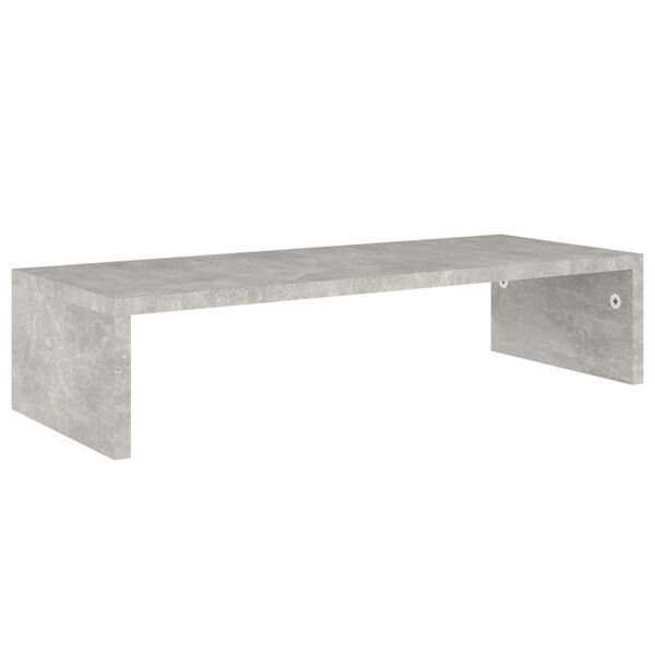 vidaXL Monitor Stand Concrete Grey 60x23.5x12 cm Engineered Wood