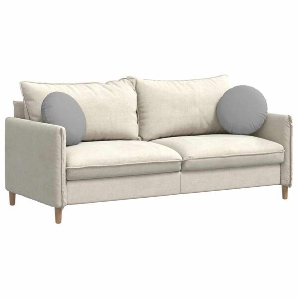 vidaXL Seat Cushions 2 pcs Cloud Grey Ø40 x 13 cm Fabric