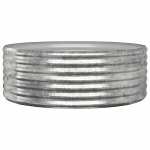 vidaXL Garden Raised Bed Galvanised Steel 100x100x36 cm Silver