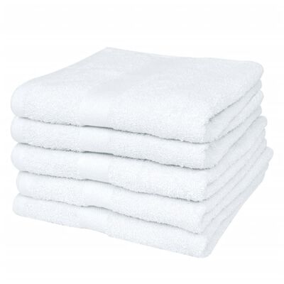 vidaXL Hotel Guest Towel Set 50 pcs Cotton 400 gsm 30x30 cm White