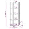 vidaXL 5-Layer Corner Shelf Blue Steel&Engineered Wood