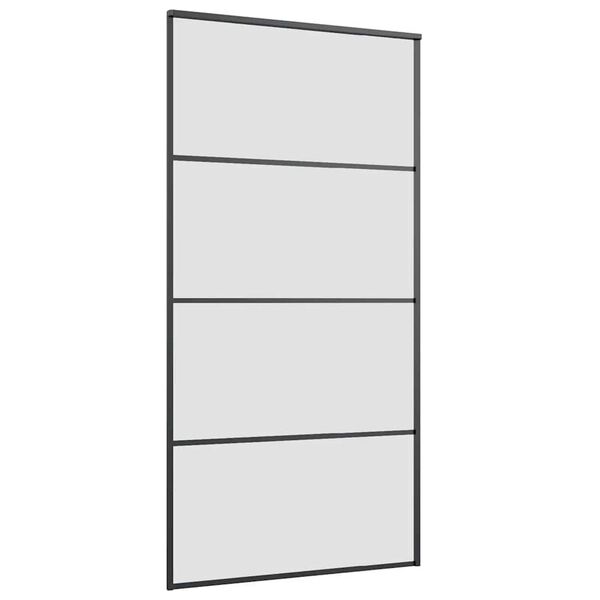vidaXL Sliding Door with Hardware Set 102.5x205 cm ESG Glass&Aluminium