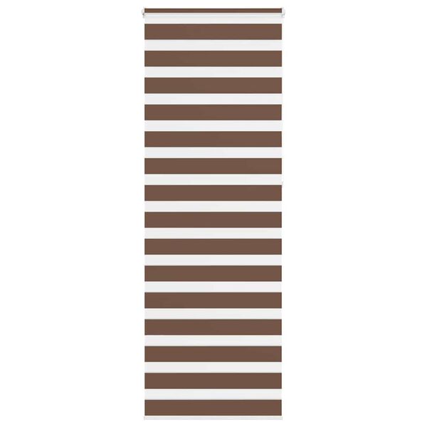 vidaXL Zebra Blind Brown 85x230 cm Fabric Width 80.9 cm Polyester