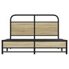 vidaXL Bed Frame without Mattress 135x190 cm Double Sonoma Oak Engineered Wood