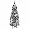 vidaXL Artificial Christmas Tree with 300 LEDs with Stand White 210 cm