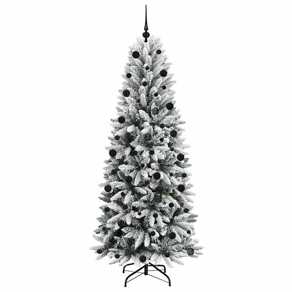 vidaXL Artificial Christmas Tree with 300 LEDs with Stand White 210 cm