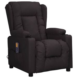 vidaXL Massage Chair Black Faux Leather