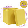 vidaXL Storage Boxes with Lids 4 pcs Yellow 32x32x32 cm Fabric