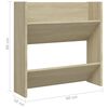 vidaXL Wall Shoe Cabinets 2 pcs Sonoma Oak 60x18x60cm Engineered Wood
