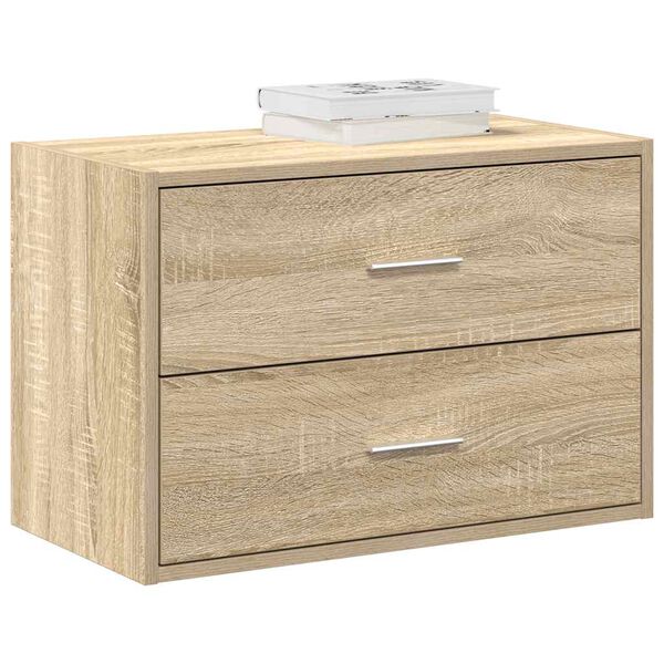 vidaXL Cabinet with 2 Drawers Sonoma Oak 60x31x40 cm Engineered Wood