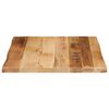 vidaXL Table Top Live Edge 80x80x2.5 cm Solid Wood Rough Mango