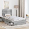 vidaXL Storage Bed Grey Sonoma 100 x 200 cm Engineered Wood