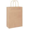 vidaXL Paper Bags 50 pcs with Handles Brown 26x12x35 cm