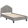 vidaXL Children's Bed Frame with Headboard Light Grey 80 x 160 cm