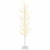 vidaXL Micro Birch Christmas Tree White 20 x 20 x 180 cm Steel