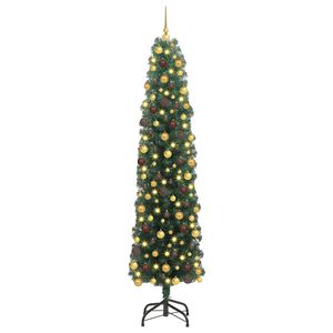 vidaXL Artificial Christmas Tree with 300 LEDs with Stand Green 180 cm
