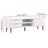 vidaXL TV Cabinet MOLDE White 158x40x49 cm Solid Wood Pine