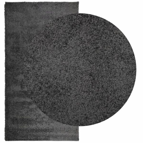 vidaXL Shaggy Rug PAMPLONA High Pile Modern Anthracite 80x150 cm