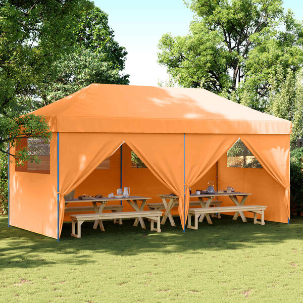 vidaXL Party Tent Folding Orange 292 x 580 x 315 cm Oxford Fabric