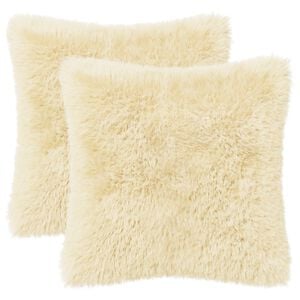 vidaXL Cushion Cover 2 pcs HEERLEN Cream 30 x 30 cm PV Fleece