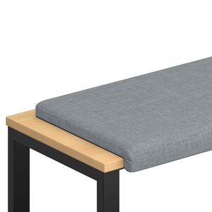 vidaXL Bench Cushion Fabric Light Grey Depth 35 cm