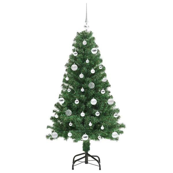 vidaXL Artificial Christmas Tree with 150 LEDs with Stand Green 150 cm
