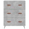 vidaXL Highboard Concrete Grey 69.5x34x180 cm Engineered Wood