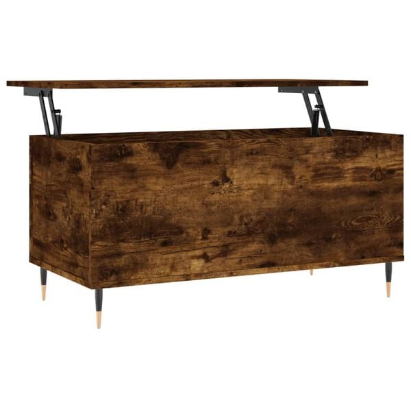vidaXL Coffee Table Smoked Oak 90x44.5x45 cm Engineered Wood