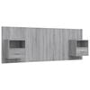 vidaXL Bed Headboard with Cabinets Grey Sonoma Engineered Wood