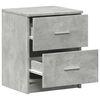 vidaXL Bedside Cabinet with 2 Drawers Concrete Grey 40x36x50 cm