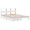 vidaXL Bookcase Bed without Mattress White 150x200 cm King Size Solid Wood Pine