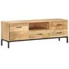 vidaXL TV Cabinet 130x30x45 cm Solid Mango Wood