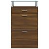 vidaXL Shoe Cabinet Brown Oak 63x24x104 cm Engineered Wood