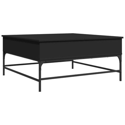 vidaXL Coffee Table Black 95x95x45 cm Engineered Wood and Metal