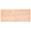 vidaXL Wall Shelf 120x50x(2-4) cm Untreated Solid Wood Oak