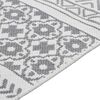 vidaXL Rug Grey and White 120x180 cm Cotton