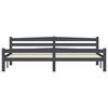 vidaXL Bed Frame without Mattress Dark Grey Solid Pinewood 200x200 cm