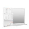 vidaXL Bathroom Mirror High Gloss White 60x10.5x45 cm Engineered Wood