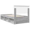 vidaXL Bed Frame Grey Sonoma 90 x 200 cm Solid Pine Wood