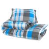 vidaXL Duvet Cover Set Blue and Grey 135x200 cm Cotton