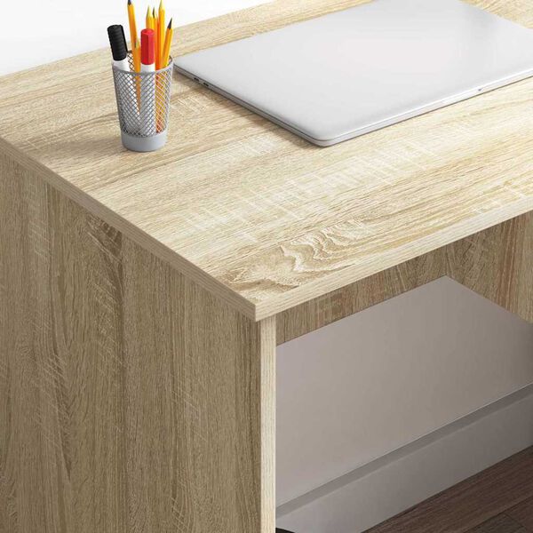 vidaXL Desk with Drawer Sonoma Oak 90 x 49 x 75 cm Engineered Wood